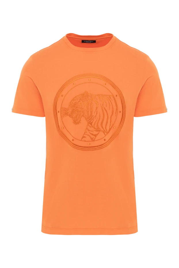 Orange men's cotton T-shirt - photo 1