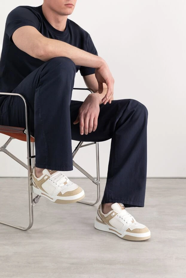 Dolce & Gabbana кроссовки new roma белые из смешанных материалов 185941 - фото 2