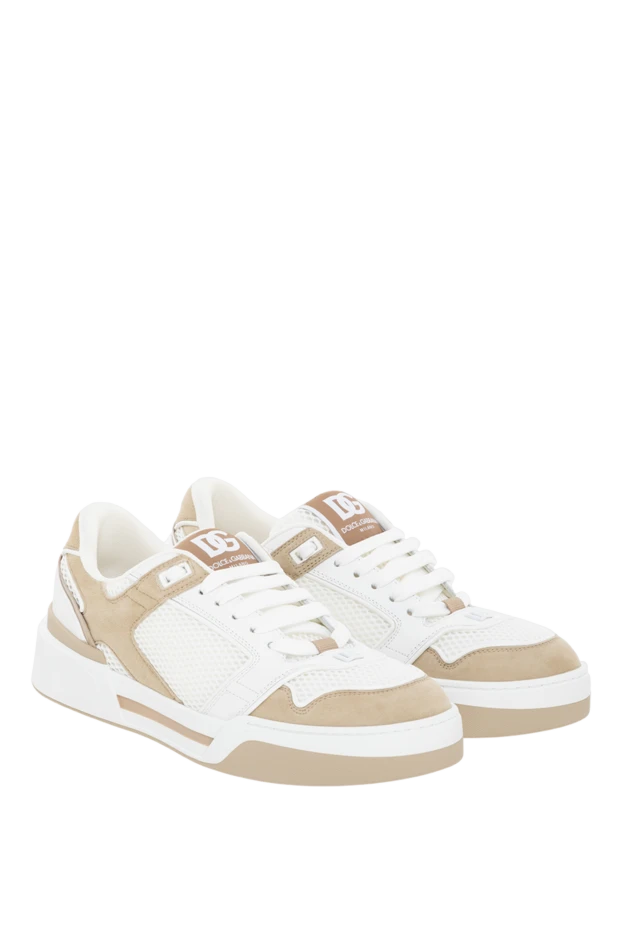 Dolce & Gabbana ақ аралас материалдардан жасалған жаңа рома кроссовкалары 185941 - фото 3