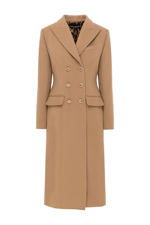 Women's coat made of wool and cashmere, double-breasted - photo 1