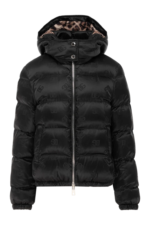 Пуховик из атласа со сплошным жаккардовым узором DG - фото 1