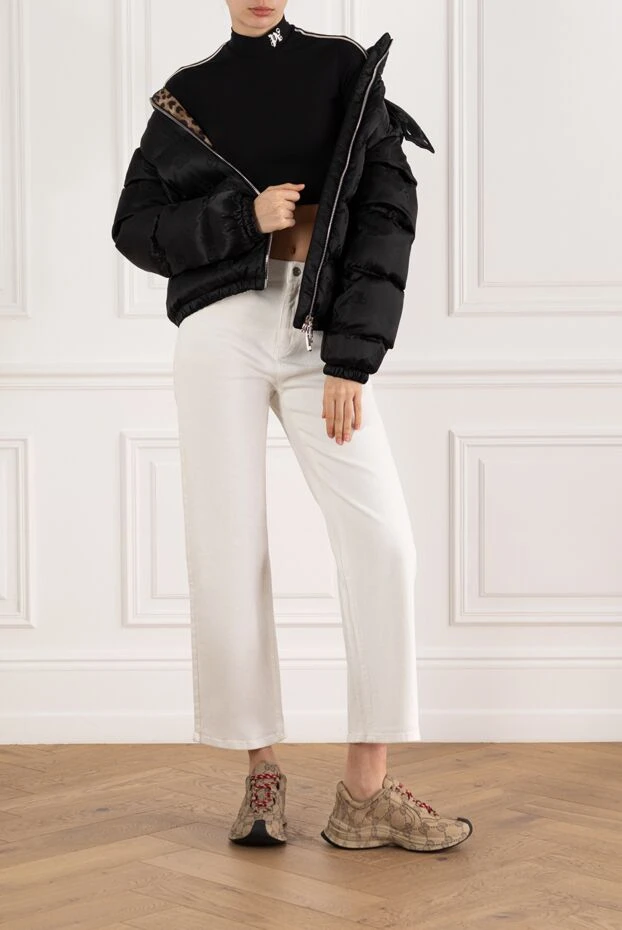 Пуховик из атласа со сплошным жаккардовым узором DG - фото 2