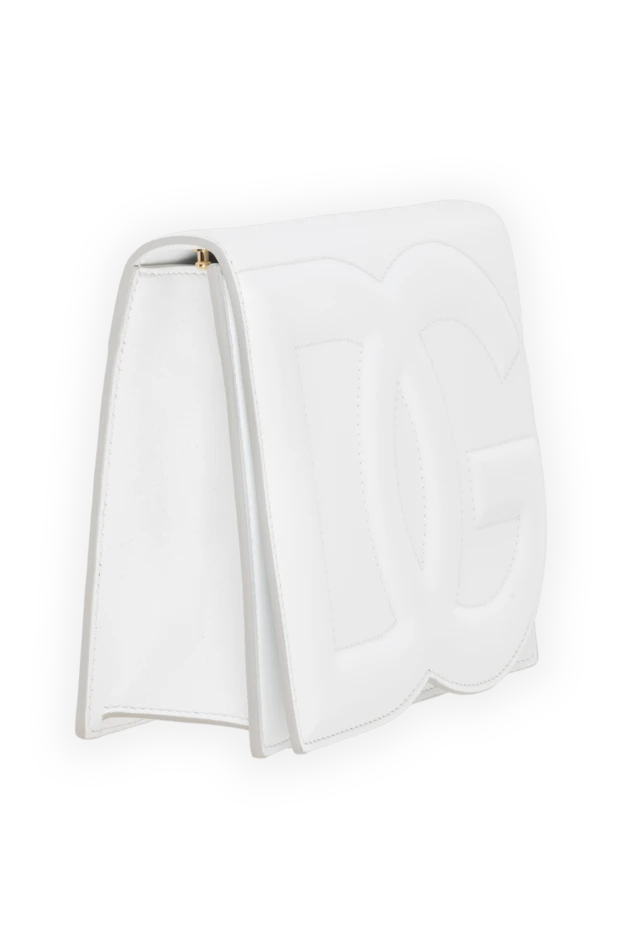 Dolce & Gabbana әйелдерге арналған бұзау терісінен жасалған әйелдердің ақ dg логотипі 185954 - фото 3