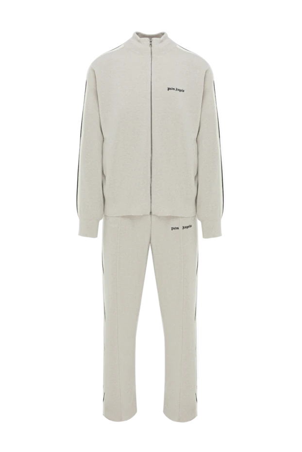 Men's tracksuit with beige stripes - photo 1