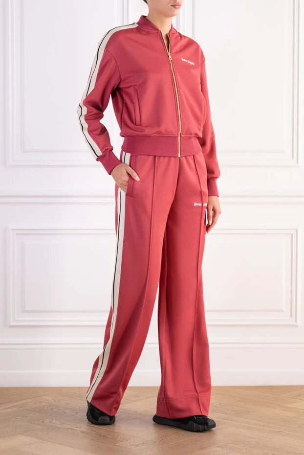 Palm Angels розовый спортивный костюм женский на молнии 185976 - фото 2