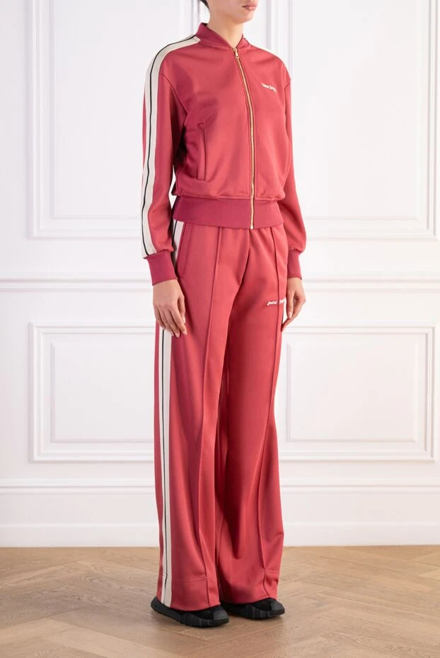 Palm Angels розовый спортивный костюм женский на молнии 185976 - фото 3