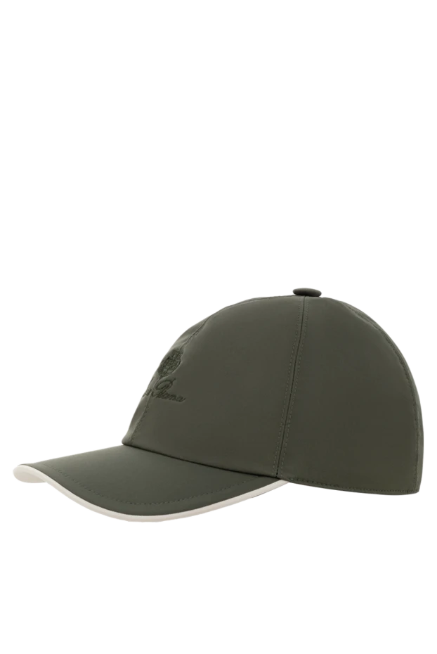 Loro Piana olive colored baseball cap made of soft fabric with embroidery 185985 - photo 3
