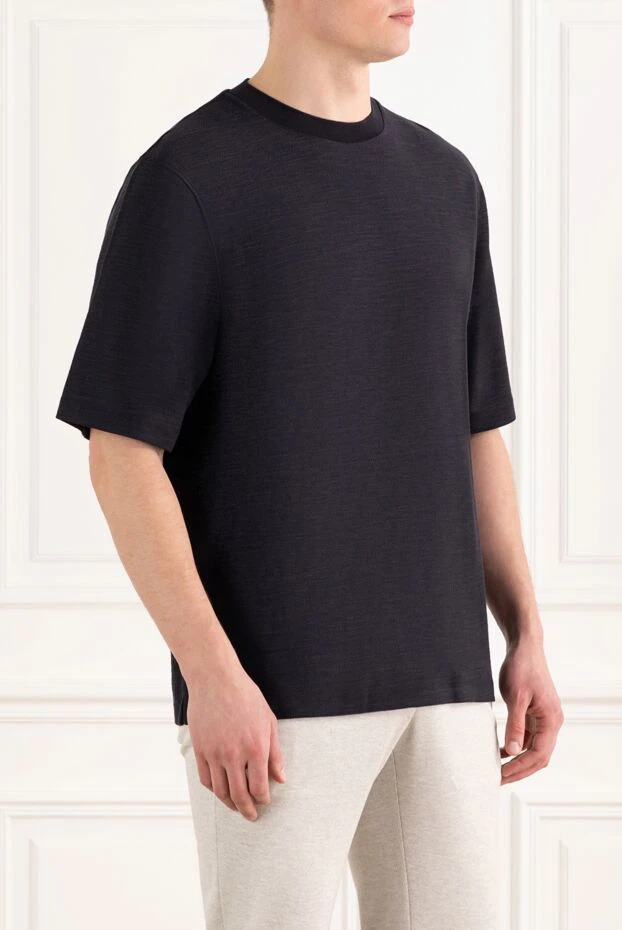 Loro Piana plain men's oversized t-shirt black 185986 - photo 3
