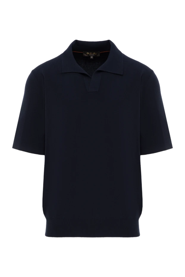 Empire style polo shirt without buttons blue - photo 1