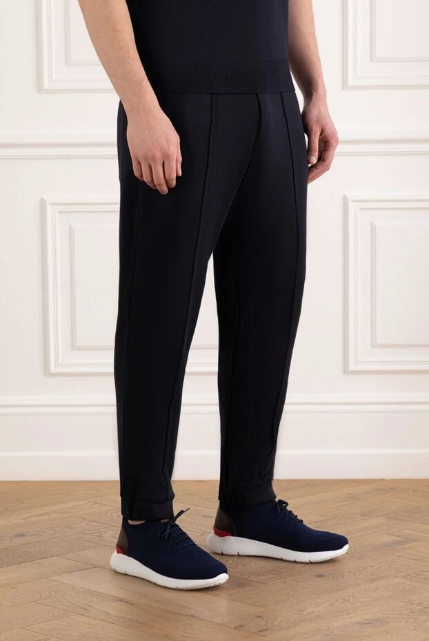 Loro Piana галстук бар уитни көк ерлер шалбары 185990 - фото 3