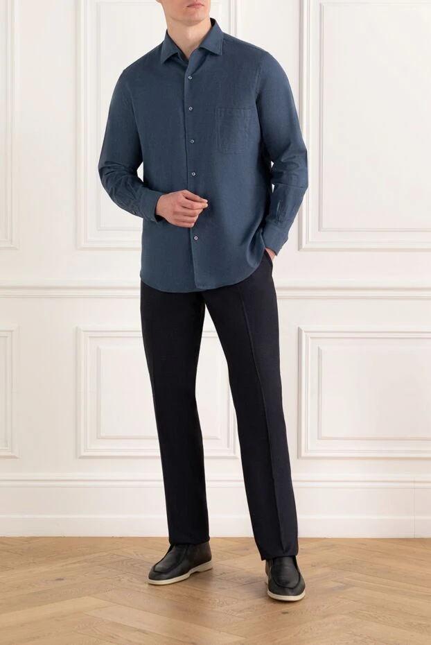 Andre cotton sports shirt blue - photo 2