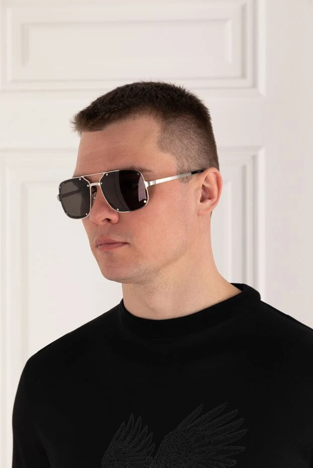 Солнцезащитные очки мужские авиаторы черные - фото 2