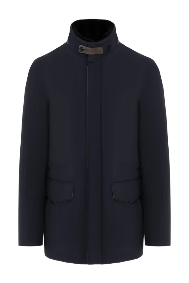 Логотипі бар ерлерге арналған көк күрте - фото 1