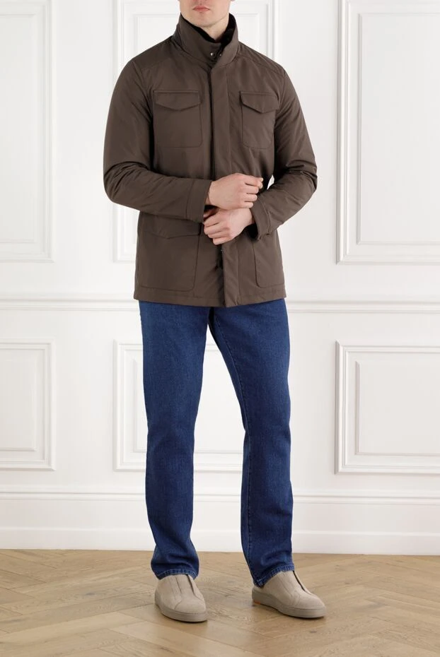 Enrico Mandelli коричневая куртка в стиле танкер мужская 186042 - фото 3