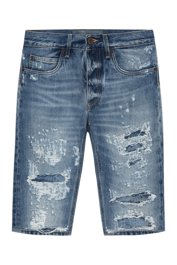 Men's blue shorts with holes - photo 1