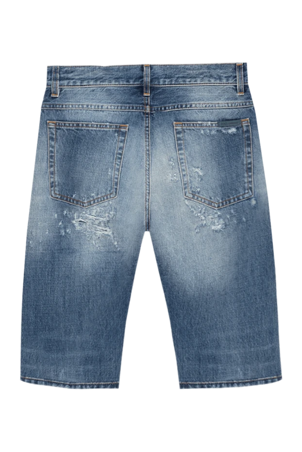 Men's blue shorts with holes - photo 2