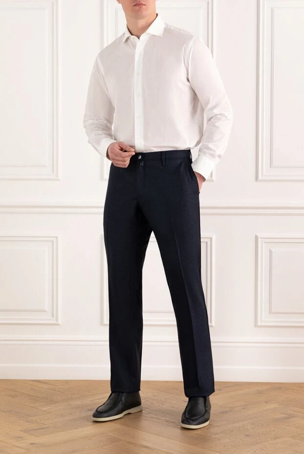Alessandro Gherardi white cotton shirt with french collar in zephir style 186063 - photo 2