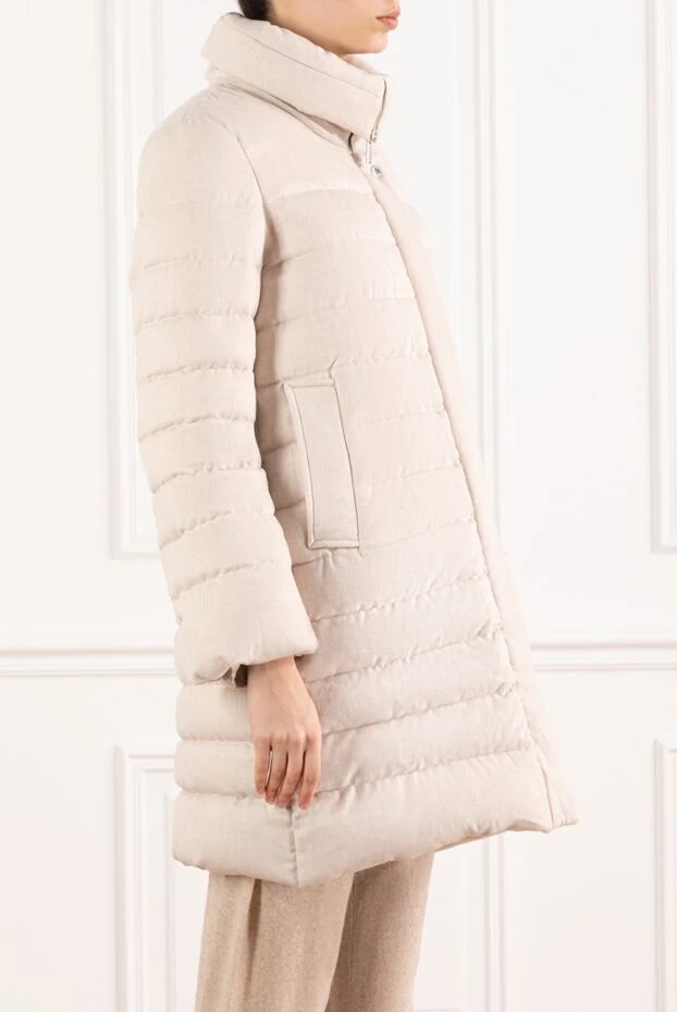 Moorer пуховик cintia с высоким воротником женский бежевый 186072 - фото 3