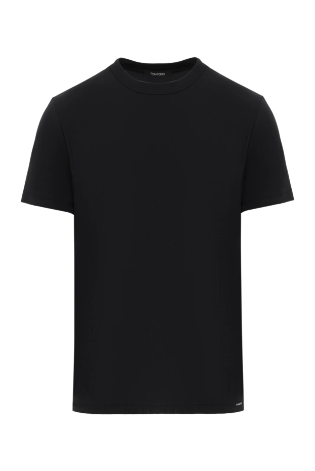 Cotton Modal Crew Neck T-Shirt Black - photo 1