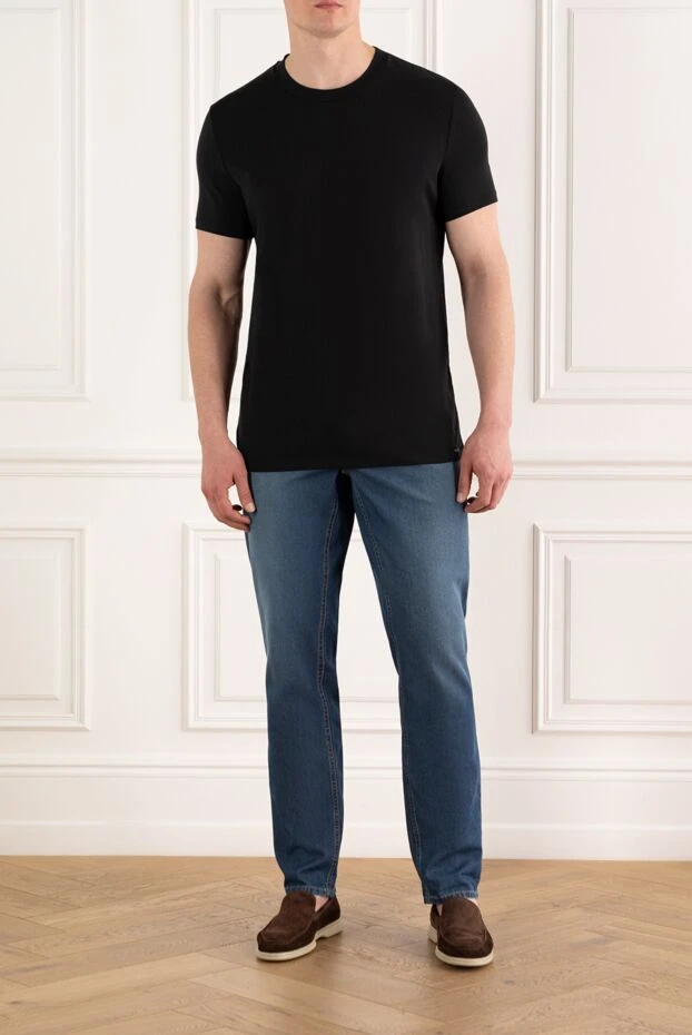 Tom Ford мақтадан жасалған модальді модалы футболка қара 186073 - фото 2