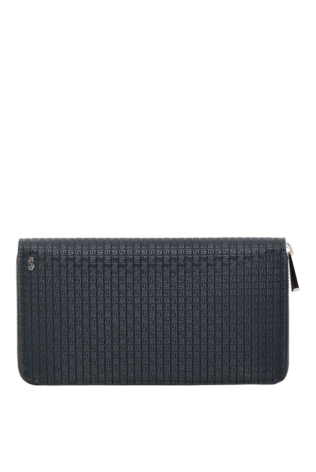 Степан жабыны бар былғарыдан жасалған найзағайлы ерлердің көк әмияны - фото 1