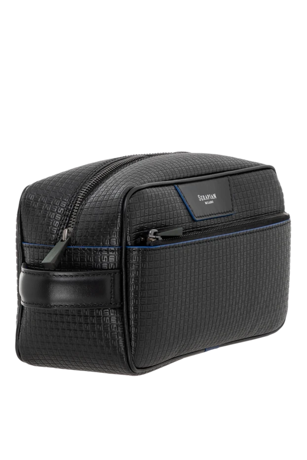 Serapian несессер из натуральной кожи с покрытием stepan черный 186076 - фото 3