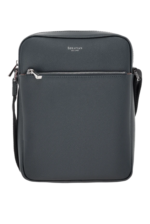 Cумка-мессенджер North South из кожи Evoluzione синяя - фото 1