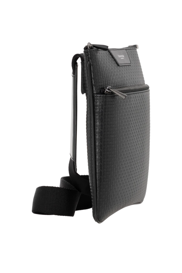 Serapian плоская сумка через плечо в отделке stepan черная 186087 - фото 3