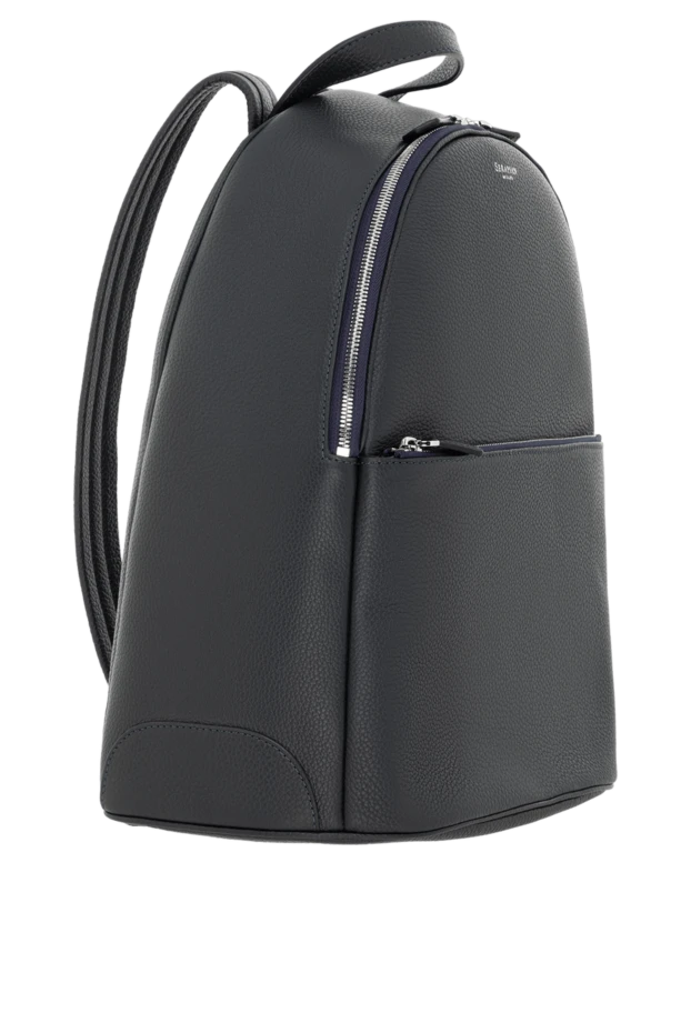 Serapian рюкзак из кожи cachemire мужской синий 186088 - фото 3