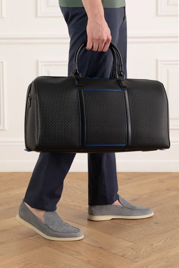 Дорожная сумка из черного холста с покрытием Stepan - фото 2