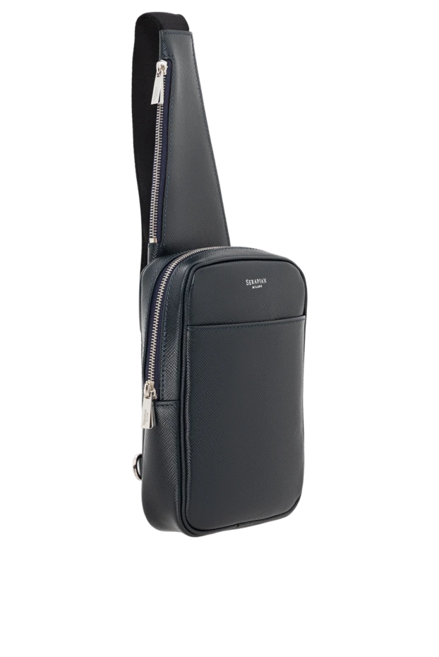 Serapian сумка через плечо sling из кожи evoluzione синяя 186092 - фото 3