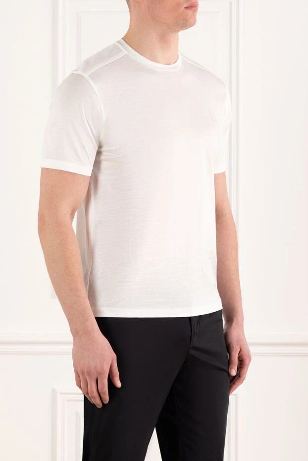 Stefano Ricci men's white cotton t-shirt with logo 186113 - photo 3