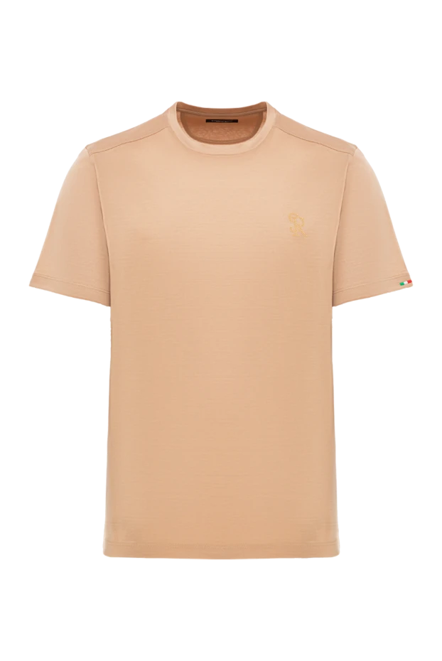 Stefano Ricci beige men's cotton t-shirt with logo 186115 - photo 1
