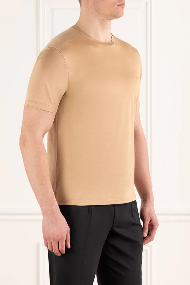 Stefano Ricci beige men's cotton t-shirt with logo 186115 - photo 3