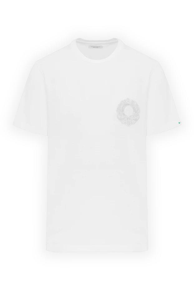 Stefano Ricci men's white t-shirt with logo made of cotton and modal 186133 - photo 1