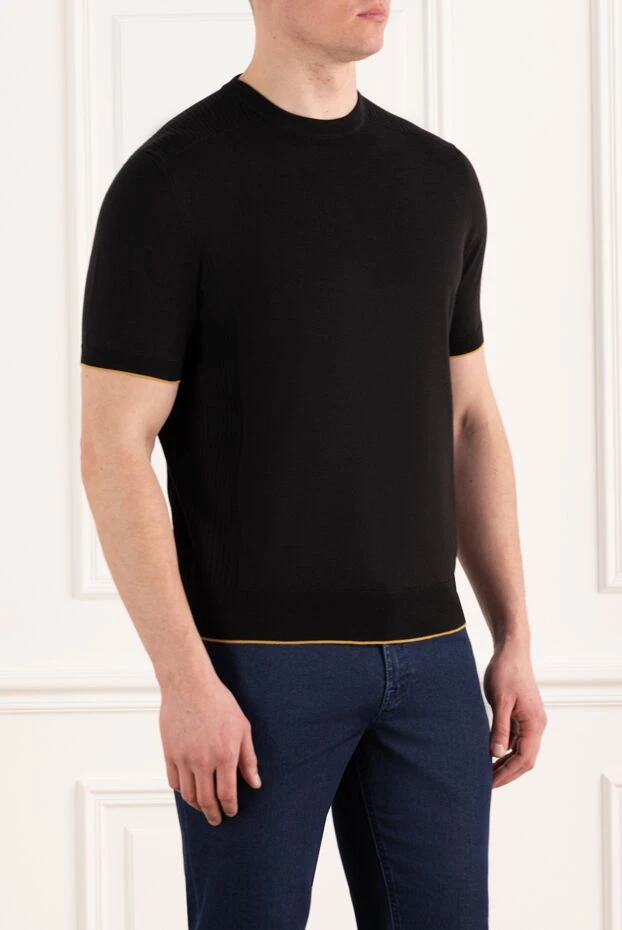 Stefano Ricci short sleeve cotton jumper, black 186145 - photo 3