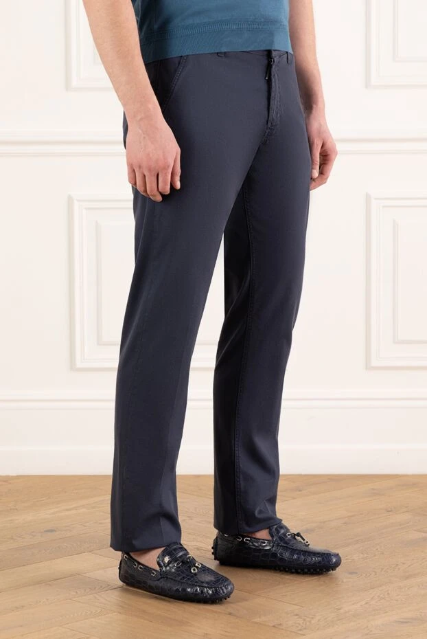 Stefano Ricci men's blue trousers with a worn effect 186151 - photo 3
