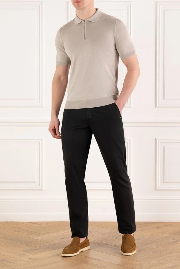 Men's brown trousers with a worn effect - photo 2
