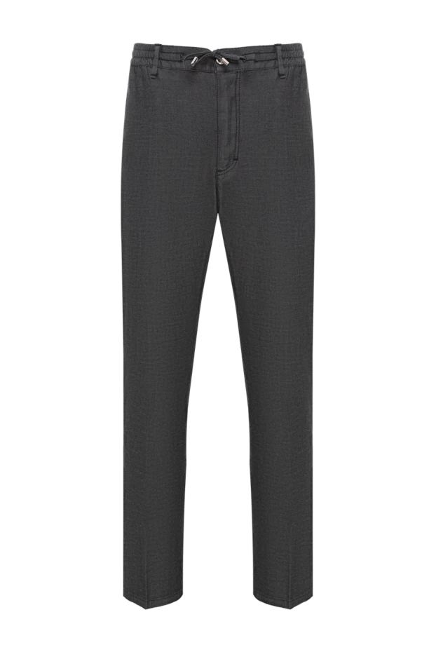 Stefano Ricci men's trousers with a tie in denim style, gray 186155 - photo 1