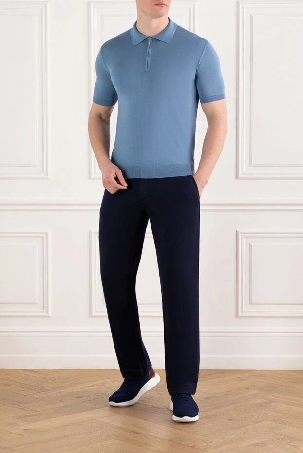 Cesare di Napoli легкое шелковое поло с застежкой на молнию и мягкой текстурой 186188 - фото 2