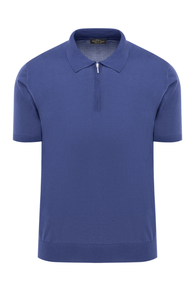 Cesare di Napoli polo shirt in a striking ultramarine color with a zip closure
186190 - photo 1