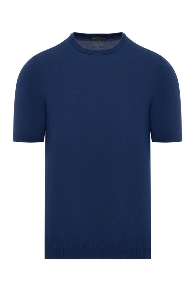 Cesare di Napoli short sleeve blue cotton jumper 186213 - photo 1