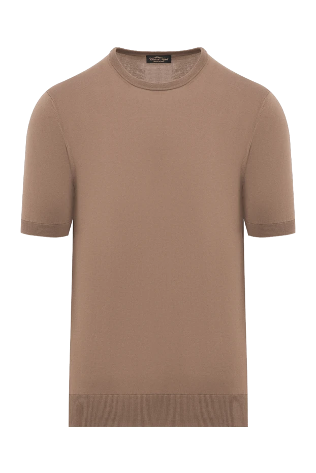 Cesare di Napoli cotton jumper with short sleeves brown 186217 - photo 1