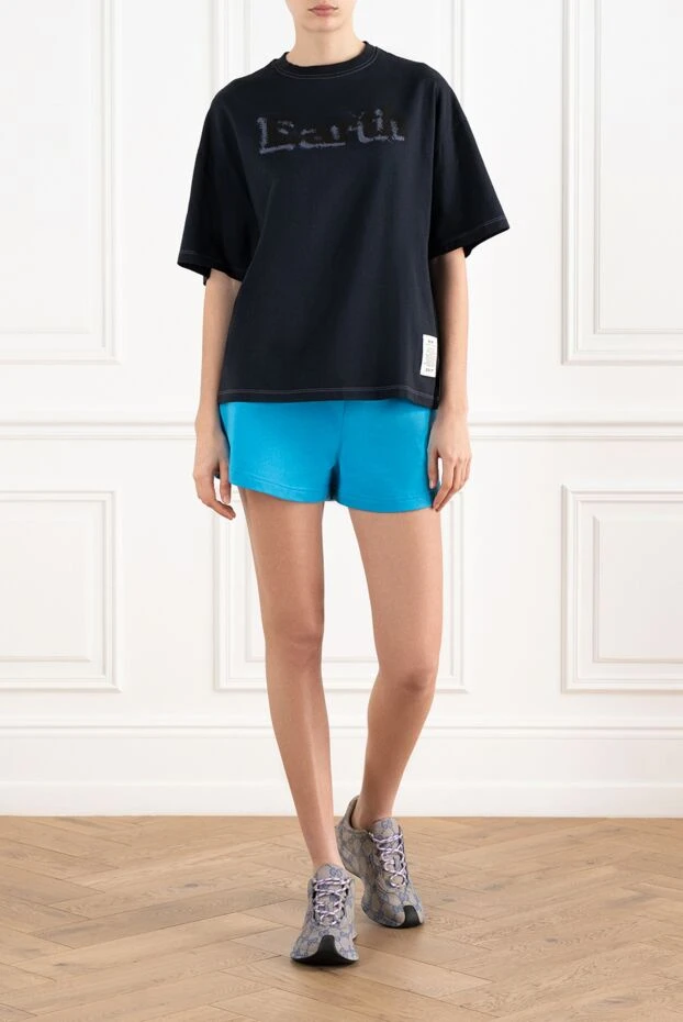 MSGM футболка barth синяя женская из хлопка 186235 - фото 2