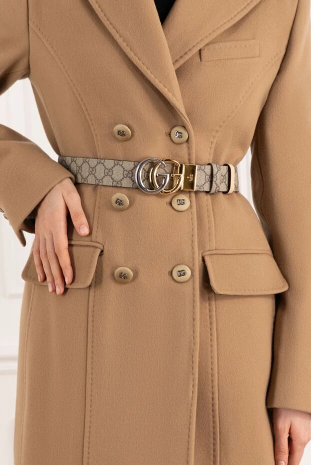 Gucci двухсторонний ремень gg marmont из натуральной кожи женский 186285 - фото 2