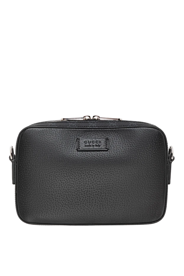 Маленькая сумка через плечо GG с лейблом мужская черная - фото 1