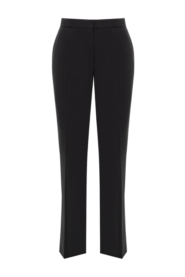 Dior women's black straight trousers made of wool and silk 186300 - photo 1