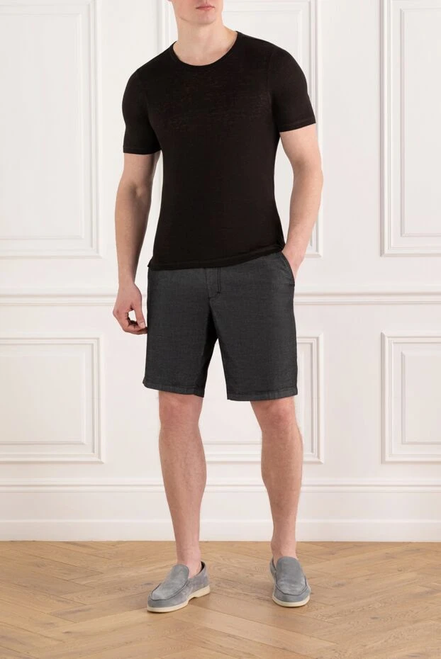 Gran Sasso қоңыр зығырдан жасалған ерлер мойын жейдесі 186303 - фото 2