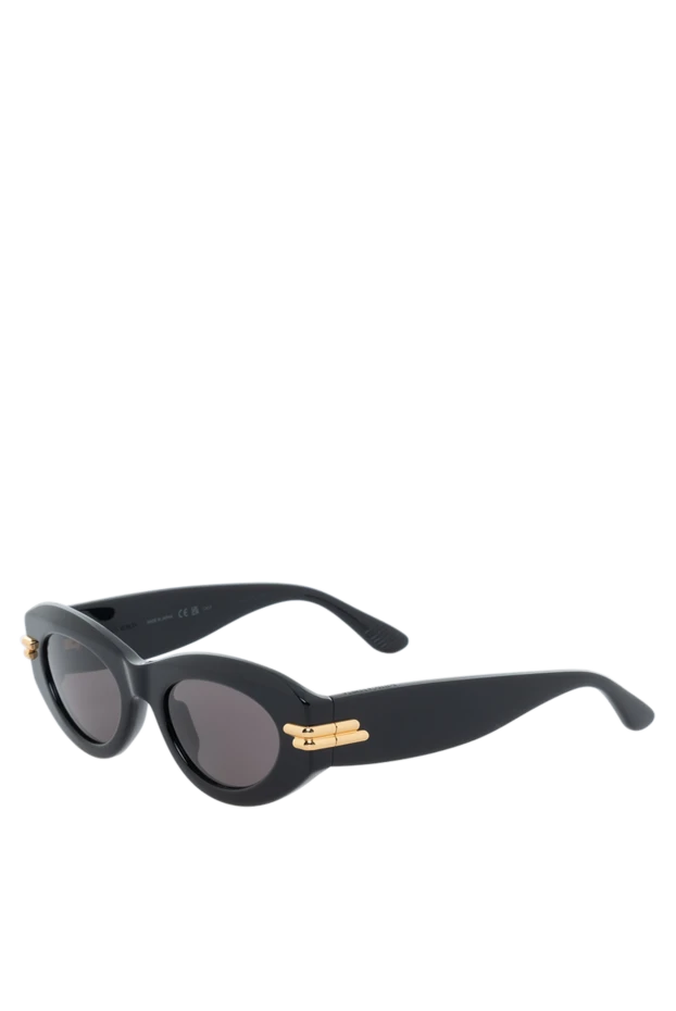 Bottega Veneta классические солнцезащитные очки кошачий глаз женские черные 186315 - фото 3