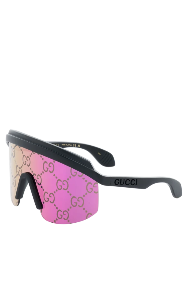 Gucci массивные солнцезащитные очки-маска с логотипом 186333 - фото 3